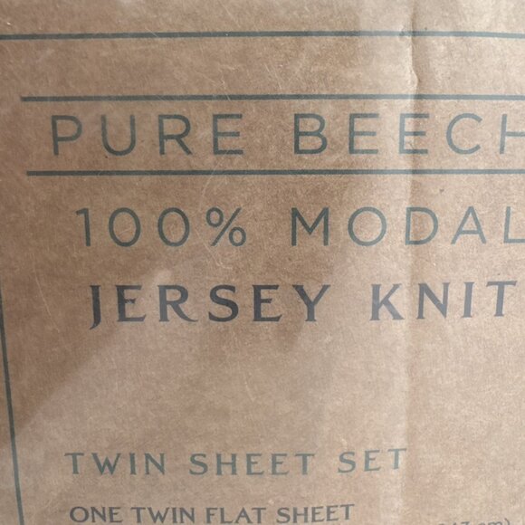 Pure Beech Jersey Knit Sheet Set TWIN Size 100% Modal Black 3 Piece RARE NEW - Picture 10 of 11